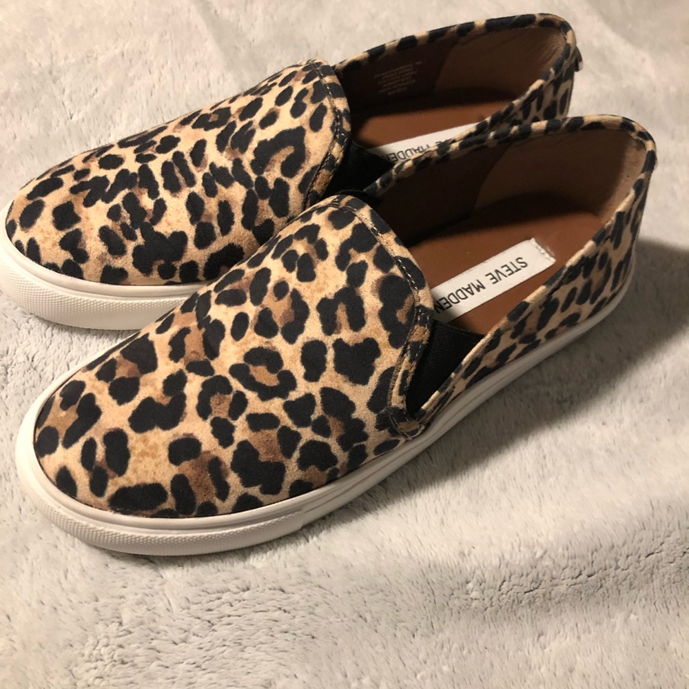 Steve Madden Leopard Print Slip-On Sneakers